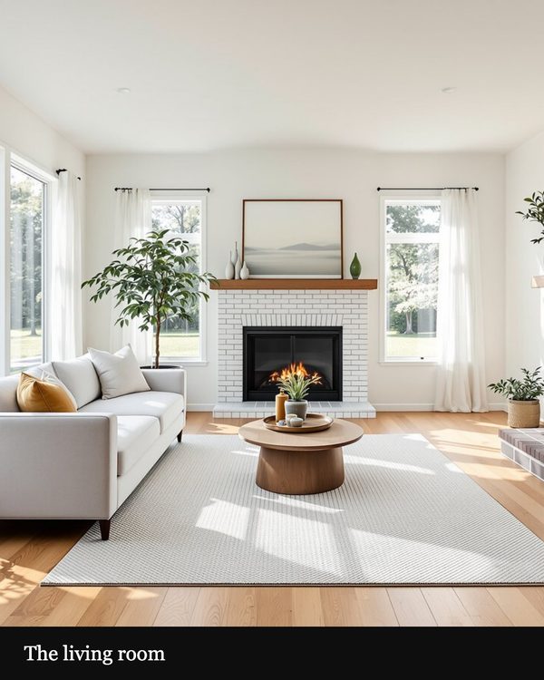 Carousel slide: the living room, named under the photo
